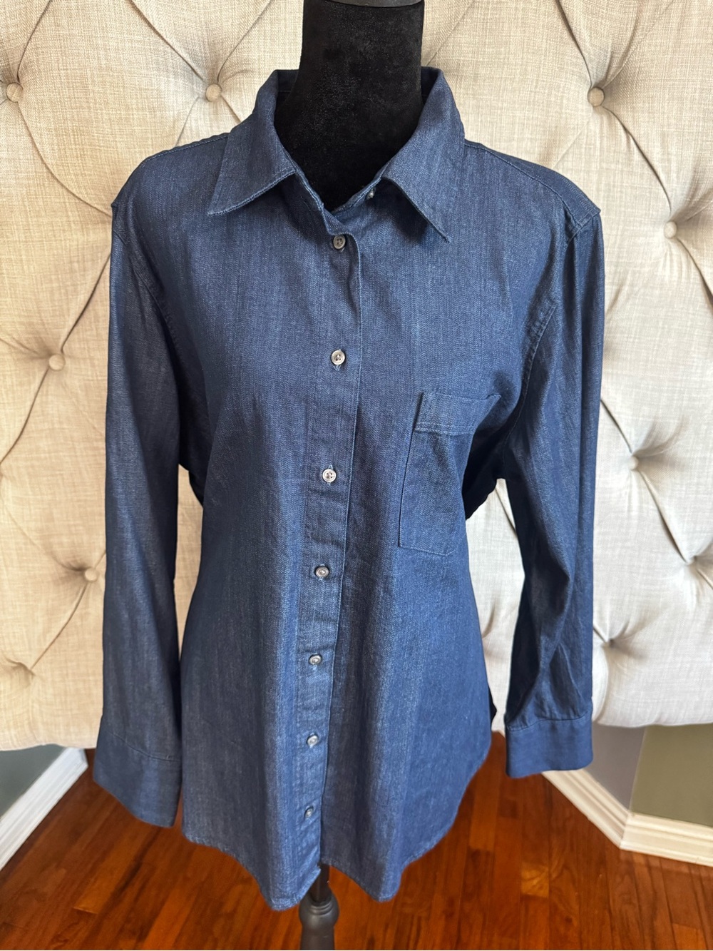 Banana Republic Dark Blue Denim Button-Down Shirt
